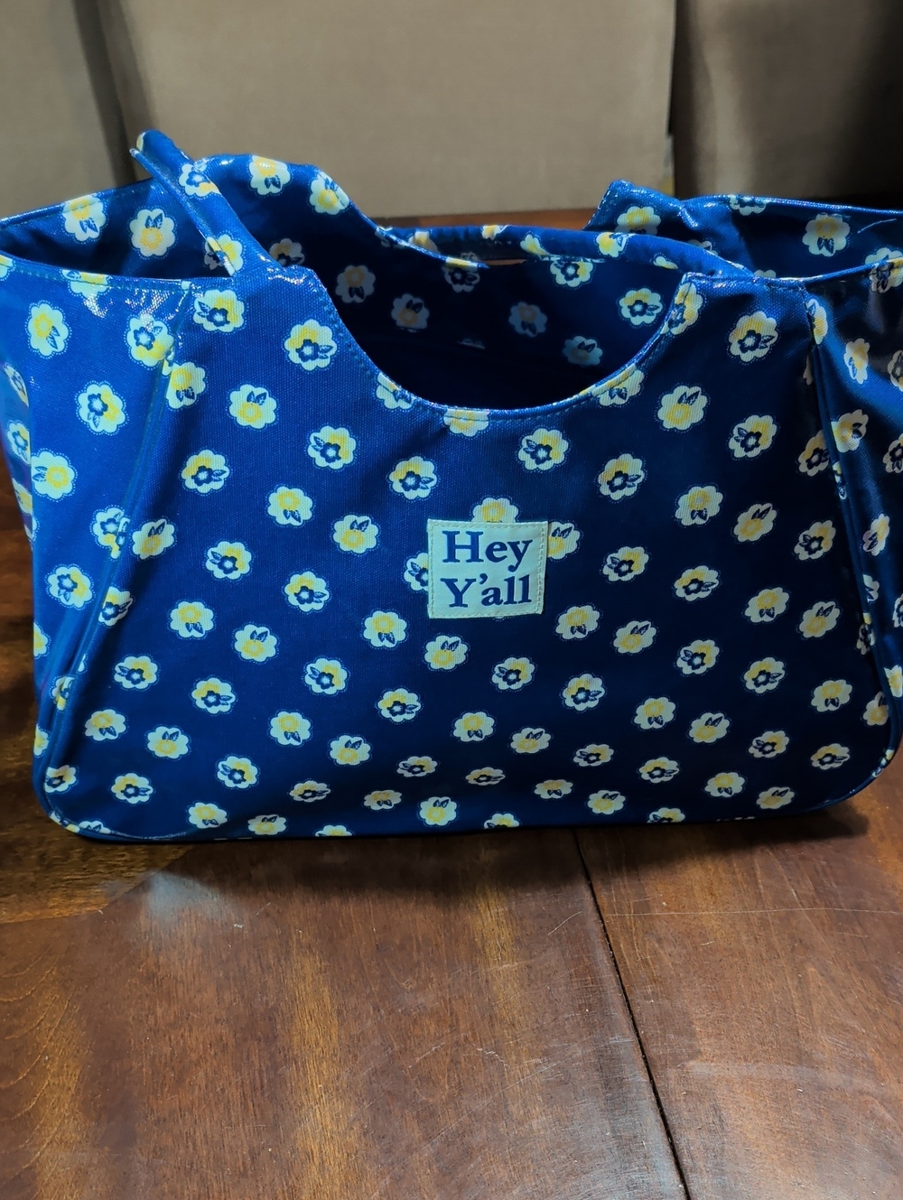 'Hey Y'all ' Coated Canvas Tote Bag